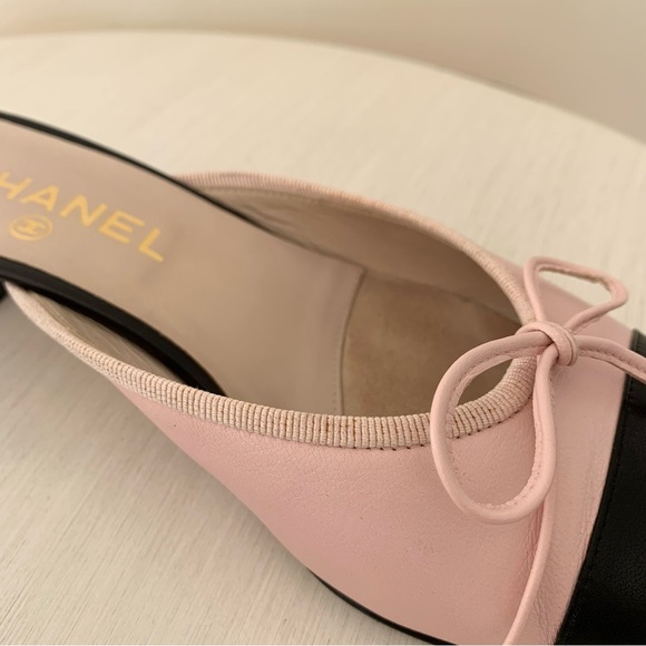 Chanel Cap Toe Kitten Heal Mules, size 8.5 - Picture 12 of 16